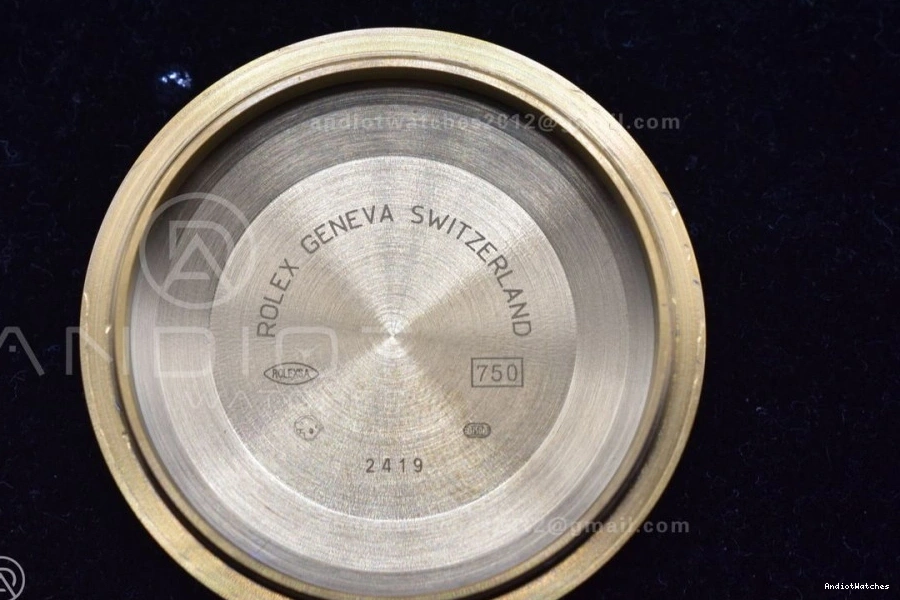 Black President 721 YG A2836 Breathable Plated Bracelet Markers Dial DayDate On 904L 40 GMF Crystal Steel V 0304